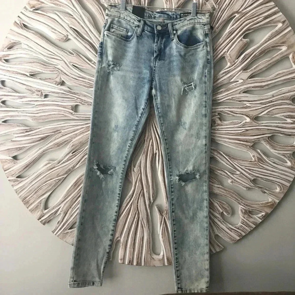 Blank NYC Denim - - BLANKNYC Ripped Distressed Skinny Acid Wash Jeans